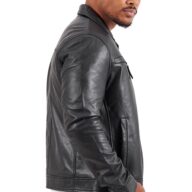 PAPA SHEEP BLACK - AUTHENTIC MENS BLACK LEATHER JACKET
