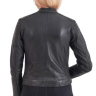 PASIPHAE SHEEP BLACK - AUTHENTIC WOMENS BLACK LEATHER JACKET