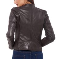 PASIPHAE SHEEP BROWN - AUTHENTIC WOMENS BROWN LEATHER JACKET