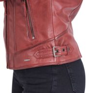 PHEDRA SHEEP RED - AUTHENTIC WOMENS RED LEATHER JACKET