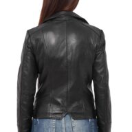PHEDRA SHEEP BLACK - AUTHENTIC WOMENS BLACK LEATHER JACKET