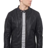 ROMEO BUFFALO BLACK - AUTHENTIC MENS BLACK LEATHER JACKET
