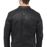 ROMEO BUFFALO BLACK - AUTHENTIC MENS BLACK LEATHER JACKET
