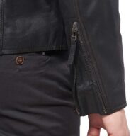 ROMEO BUFFALO BLACK - AUTHENTIC MENS BLACK LEATHER JACKET