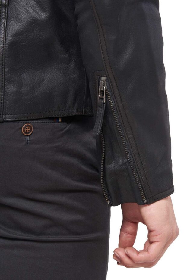 ROMEO BUFFALO BLACK - AUTHENTIC MENS BLACK LEATHER JACKET