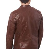 ROMEO BUFFALO COGNAC - AUTHENTIC MENS COGNAC LEATHER JACKET