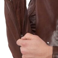 ROMEO BUFFALO COGNAC - AUTHENTIC MENS COGNAC LEATHER JACKET