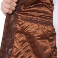 ROMEO BUFFALO COGNAC - AUTHENTIC MENS COGNAC LEATHER JACKET
