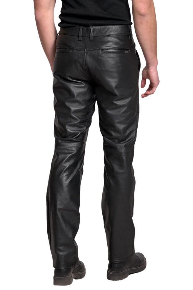 SLIM SHEEP BLACK - AUTHENTIC MENS LEATHER PANTS