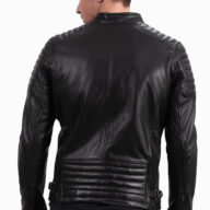 DELTA SHEEP BLACK - AUTHENTIC MENS BLACK LEATHER JACKET