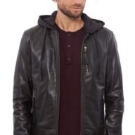 SUGAR BUFFALO BROWN - AUTHENTIC MENS BLACK LEATHER JACKET