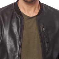 SUGAR BUFFALO BROWN - AUTHENTIC MENS BLACK LEATHER JACKET