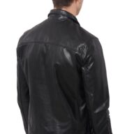 WHISKEY BUFFALO BLACK - AUTHENTIC MENS BLACK LEATHER JACKET