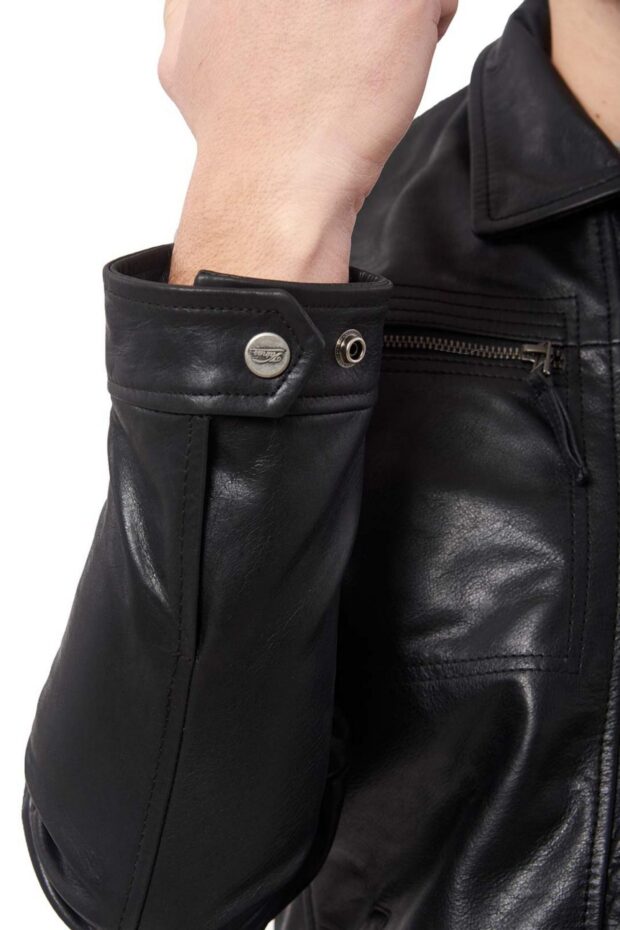 WHISKEY BUFFALO BLACK - AUTHENTIC MENS BLACK LEATHER JACKET