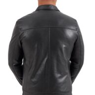 WHISKEY SHEEP BLACK - AUTHENTIC MENS BLACK LEATHER JACKET