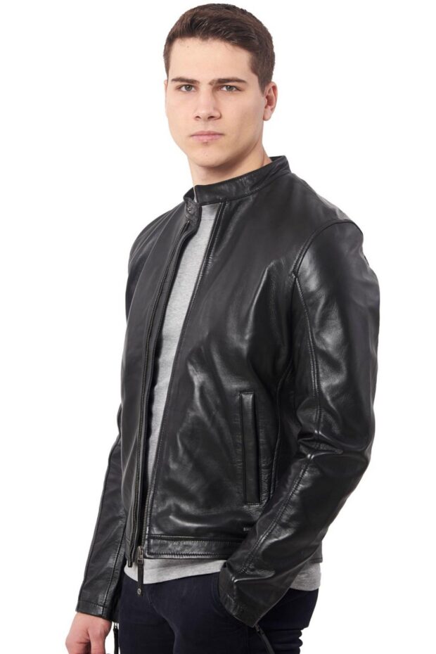 XRAY SHEEP BLACK - AUTHENTIC MENS LEATHER JACKET