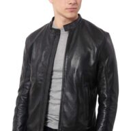 XRAY SHEEP BLACK - AUTHENTIC MENS LEATHER JACKET