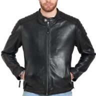 YANKEE SHEEP BLACK - AUTHENTIC MENS BLACK LEATHER JACKET