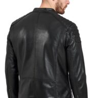 YANKEE SHEEP BLACK - AUTHENTIC MENS BLACK LEATHER JACKET