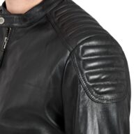 YANKEE SHEEP BLACK - AUTHENTIC MENS BLACK LEATHER JACKET